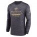 Футболка с длинным рукавом New Orleans Saints Nike Black Sideline Velocity Performance