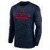 New England Patriots Nike Navy Sideline Velocity Performance Long Sleeve T-Shirt