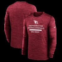Arizona Cardinals Nike Cardinal Sideline Velocity Performance Long Sleeve T-Shirt