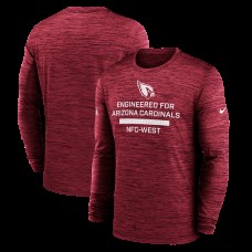 Arizona Cardinals Nike Cardinal Sideline Velocity Performance Long Sleeve T-Shirt