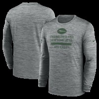 New York Jets Nike Gray Sideline Velocity Performance Long Sleeve T-Shirt