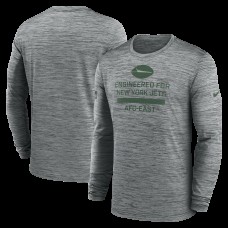 New York Jets Nike Gray Sideline Velocity Performance Long Sleeve T-Shirt New York Jets Nike Gray Sideline Velocity Performance Long Sleeve T-Shirt