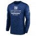 Футболка с длинным рукавом New York Giants Nike Royal Sideline Velocity Performance