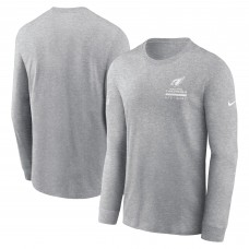 Arizona Cardinals Nike Heather Gray Sideline Dri-FIT Long Sleeve T-Shirt