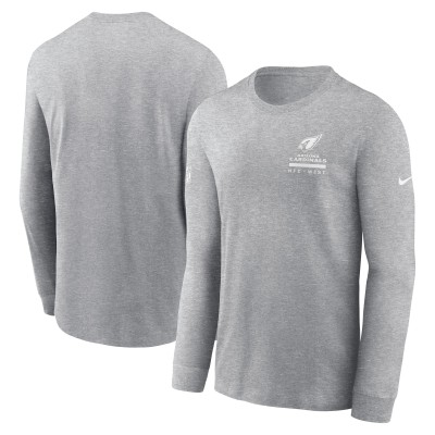 Arizona Cardinals Nike Heather Gray Sideline Dri-FIT Long Sleeve T-Shirt
