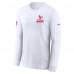 Футболка с длинным рукавом Houston Texans Nike White Sideline Dri-FIT