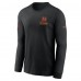 Футболка с длинным рукавом Cincinnati Bengals Nike Black Sideline Dri-FIT