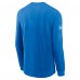 Футболка с длинным рукавом Detroit Lions Nike Blue Sideline Dri-FIT
