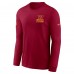 Футболка с длинным рукавом Washington Commanders Nike Burgundy Sideline Dri-FIT