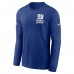 Футболка с длинным рукавом New York Giants Nike Royal Sideline Dri-FIT