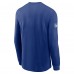 Футболка с длинным рукавом New York Giants Nike Royal Sideline Dri-FIT