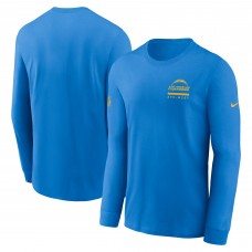 Футболка с длинным рукавом Los Angeles Chargers Nike Powder Blue Sideline Dri-FIT