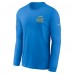 Футболка с длинным рукавом Los Angeles Chargers Nike Powder Blue Sideline Dri-FIT
