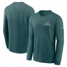Футболка с длинным рукавом Philadelphia Eagles Nike Midnight Green Sideline Dri-FIT
