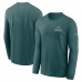 Футболка с длинным рукавом Philadelphia Eagles Nike Midnight Green Sideline Dri-FIT