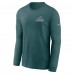 Футболка с длинным рукавом Philadelphia Eagles Nike Midnight Green Sideline Dri-FIT