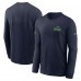Seattle Seahawks Nike College Navy Sideline Dri-FIT Long Sleeve T-Shirt