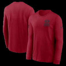 Футболка с длинным рукавом San Francisco 49ers Nike Scarlet Sideline Dri-FIT