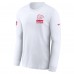 Футболка с длинным рукавом Kansas City Chiefs Nike White Sideline Dri-FIT