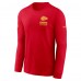 Футболка с длинным рукавом Kansas City Chiefs Nike Red Sideline Dri-FIT