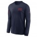 Футболка с длинным рукавом New England Patriots Nike Navy Sideline Dri-FIT
