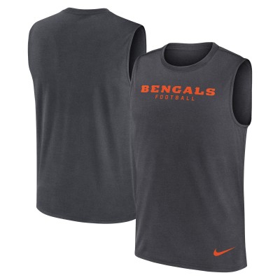 Cincinnati Bengals Nike Charcoal Primetime Legend Dri-FIT Muscle Tank Top