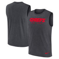 Kansas City Chiefs Nike Charcoal Primetime Legend Dri-FIT Muscle Tank Top