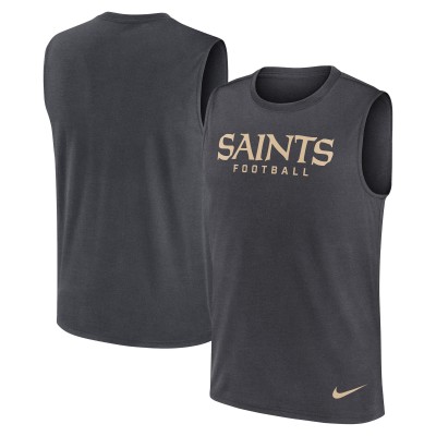 Майка New Orleans Saints Nike Charcoal Primetime Legend Performance Muscle