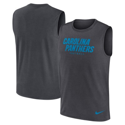 Carolina Panthers Nike Charcoal Primetime Legend Dri-FIT Muscle Tank Top