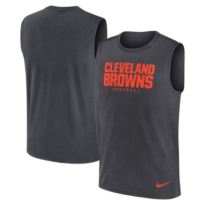 Cleveland Browns Nike Charcoal Primetime Legend Dri-FIT Muscle Tank Top