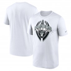 Las Vegas Raiders Nike White Legend Icon Performance T-Shirt