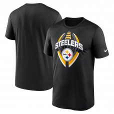 Футболка Pittsburgh Steelers Nike Black Legend Icon Performance