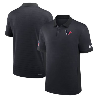 Houston Texans Nike Navy Sideline Victory Stripe Dri-FIT Polo