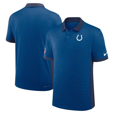 Indianapolis Colts Nike Royal Sideline Victory Stripe Dri-FIT Polo