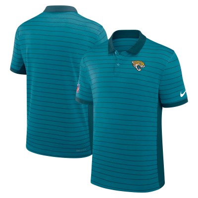 Jacksonville Jaguars Nike Teal Sideline Victory Stripe Dri-FIT Polo