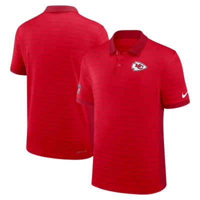 Kansas City Chiefs Nike Red Sideline Victory Stripe Dri-FIT Polo