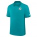 Miami Dolphins Nike Aqua Sideline Victory Stripe Performance Polo