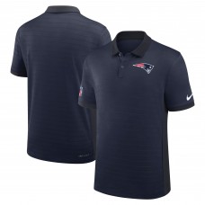 New England Patriots Nike Navy Sideline Victory Stripe Dri-FIT Polo