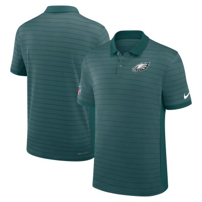 Philadelphia Eagles Nike Midnight Green Sideline Victory Stripe Dri-FIT Polo