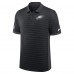 Philadelphia Eagles Nike Black Sideline Victory Stripe Dri-FIT Polo