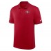San Francisco 49ers Nike Scarlet Sideline Victory Stripe Dri-FIT Polo