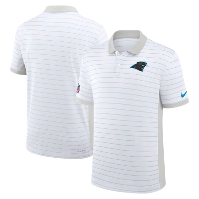 Поло Carolina Panthers Nike White Sideline Victory Stripe Dri-FIT
