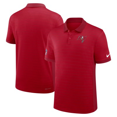 Tampa Bay Buccaneers Nike Red Sideline Victory Stripe Dri-FIT Polo