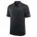Carolina Panthers Nike Black Sideline Victory Stripe Performance Polo