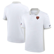 Поло Chicago Bears Nike White Sideline Victory Stripe Dri-FIT