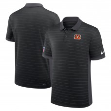 Cincinnati Bengals Nike Black Sideline Victory Stripe Dri-FIT Polo