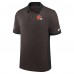 Cleveland Browns Nike Brown Sideline Victory Stripe Dri-FIT Polo