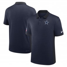 Dallas Cowboys Nike Navy Sideline Victory Stripe Dri-FIT Polo