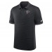 Atlanta Falcons Nike Black Sideline Victory Stripe Performance Polo