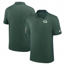 Green Bay Packers Nike Green Sideline Victory Stripe Performance Polo